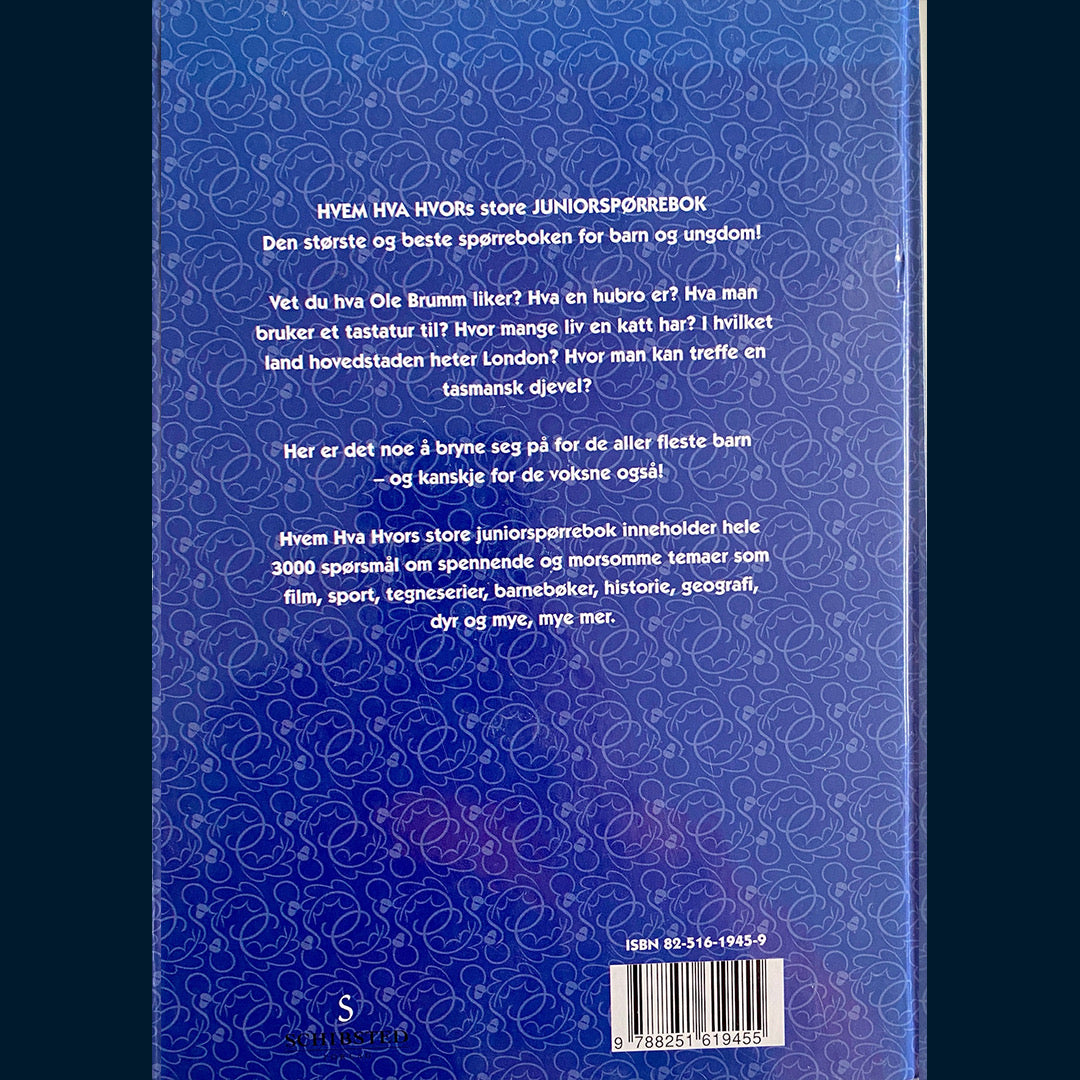 Johnsen, Kjersti Herland m.fl.(red): Hvem, hva, hvor Store junior spørrrebok