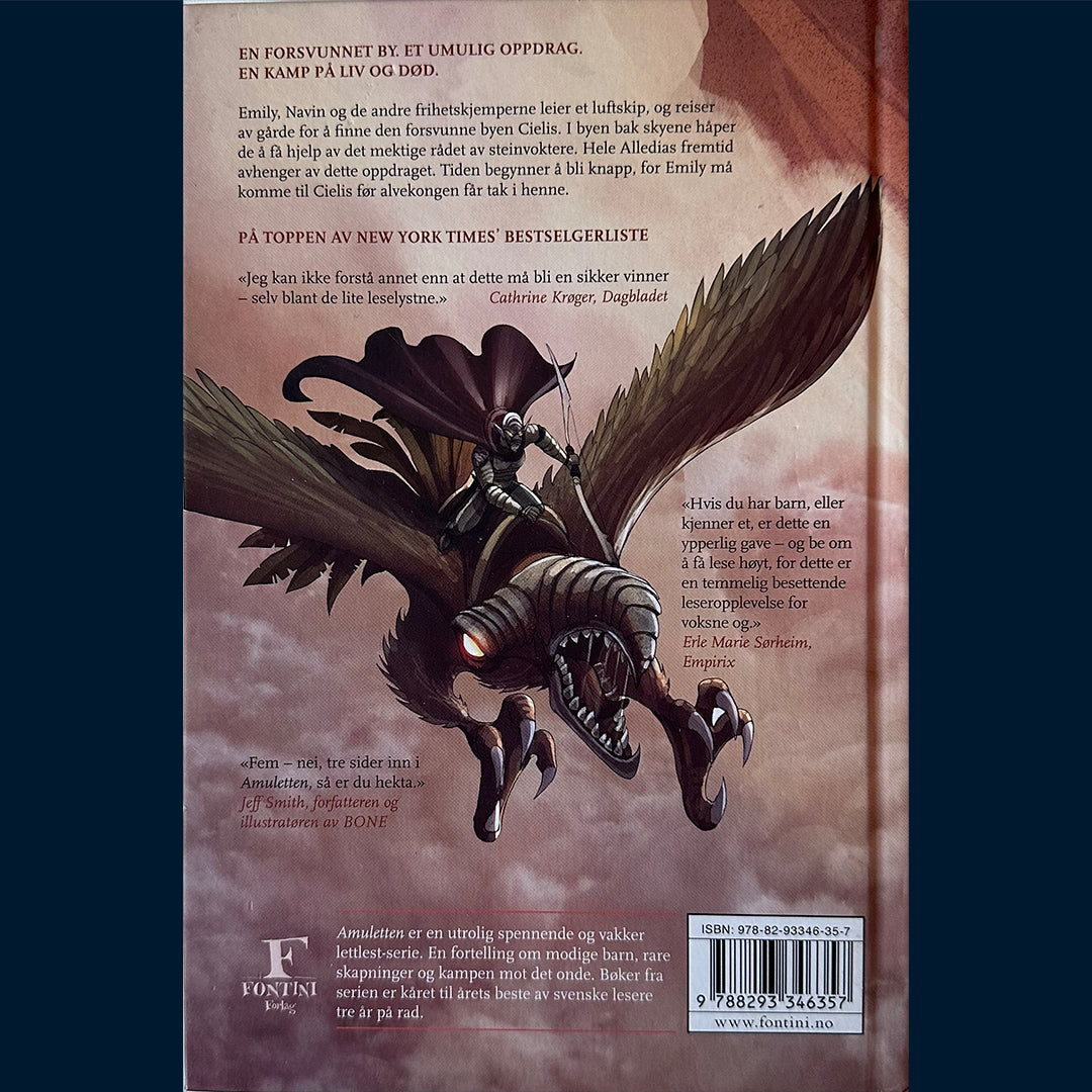 Kibuishi, Kazu: Amuletten (3) - Byen bak skyene (Innb.)