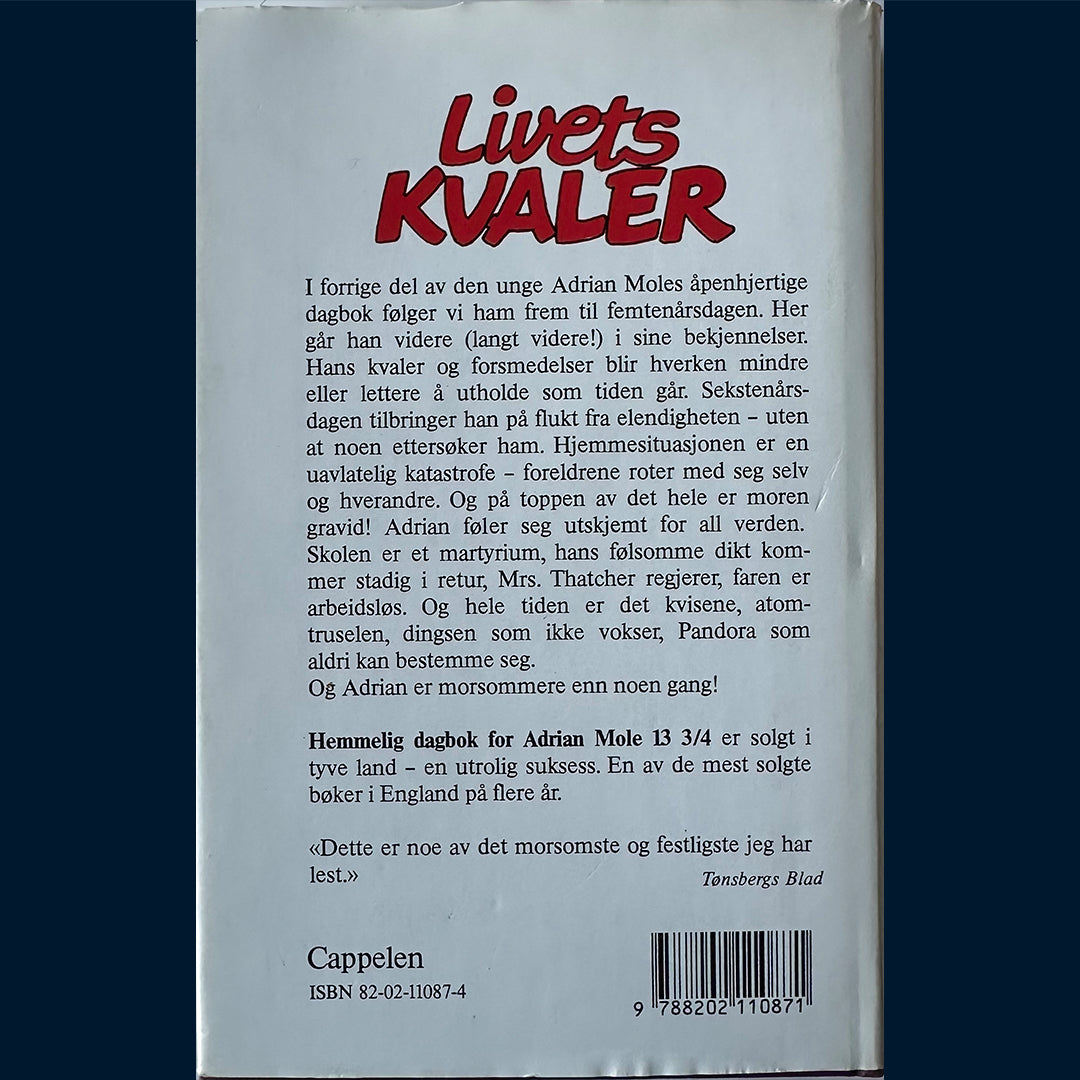 Townsend, Sue: Livets kvaler - Hemmelig dagbok for Adrian Mole 2