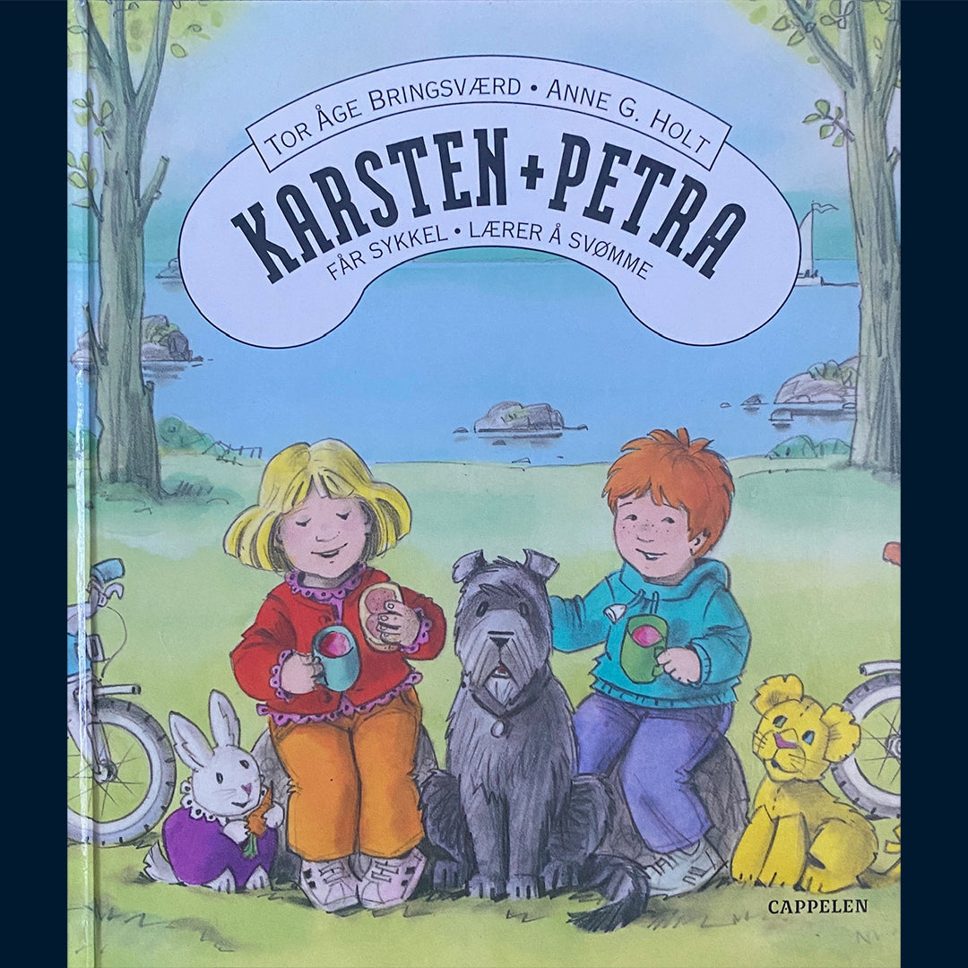 Bringsværd, Tor Åge: Karsten + Petra - får sykkel / lærer å svømme (2 bøker i 1)