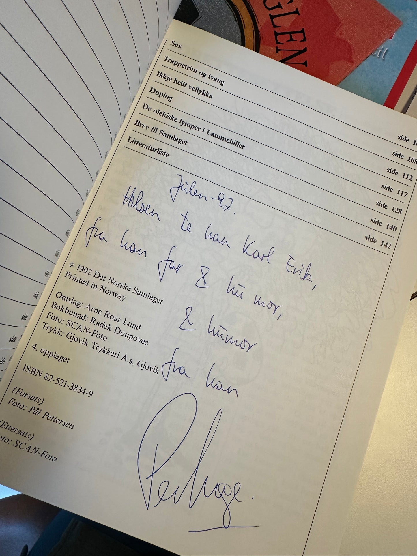 Torkelsen, Per Inge: Den store, stygge idrettsboka (Signert)