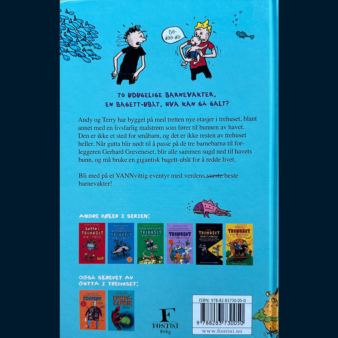 Griffiths, Andy: (7) Gutta i trehuset med 91 etasjer sitter barnevakt i en bagett (Innb.)