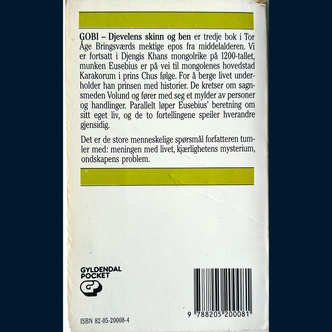 Bringsværd, Tor Åge: Gobi (3) Djevelens skinn og ben (Pocket 1991)