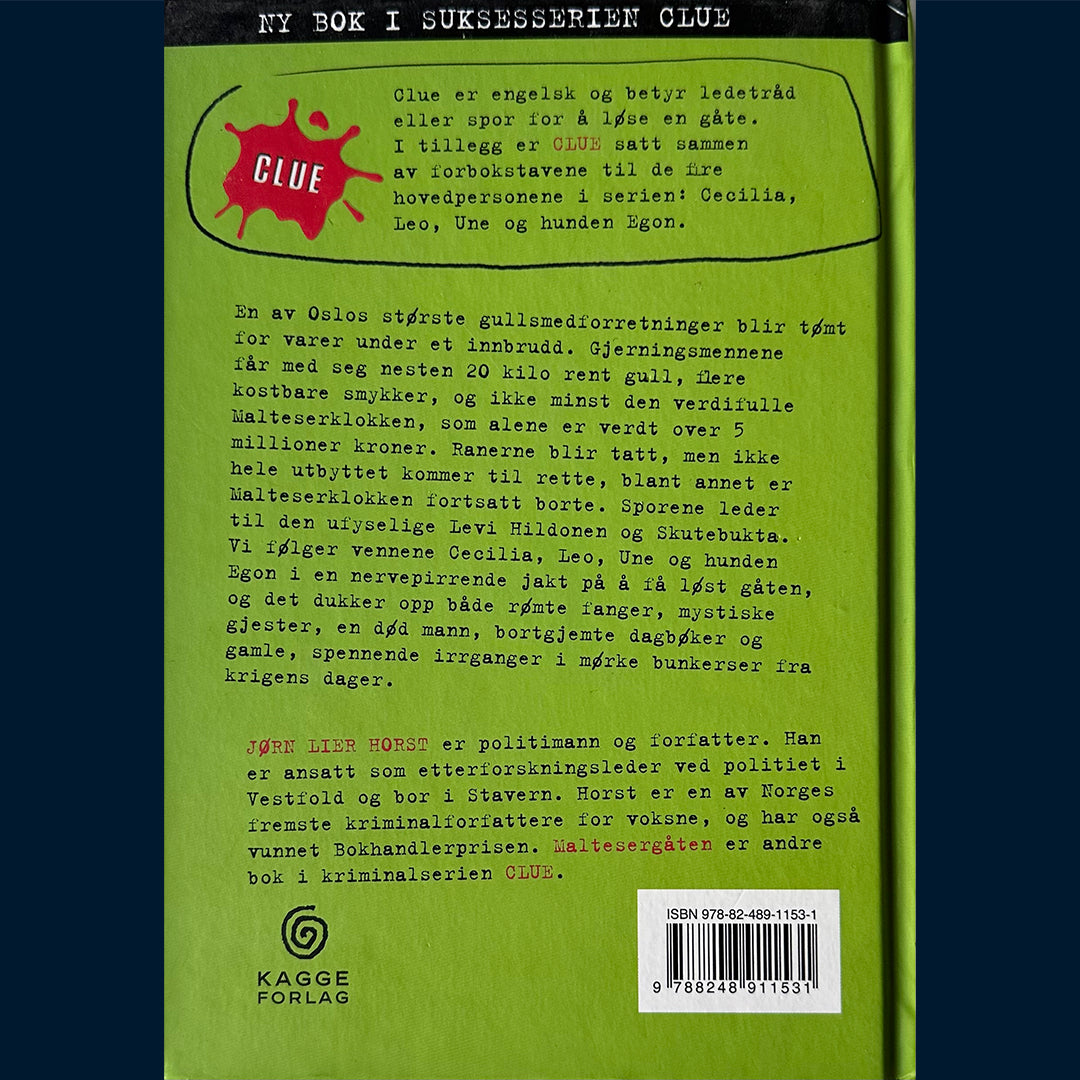 Horst, Jørn Lier: Clue (2) Maltesergåten (Innb.)