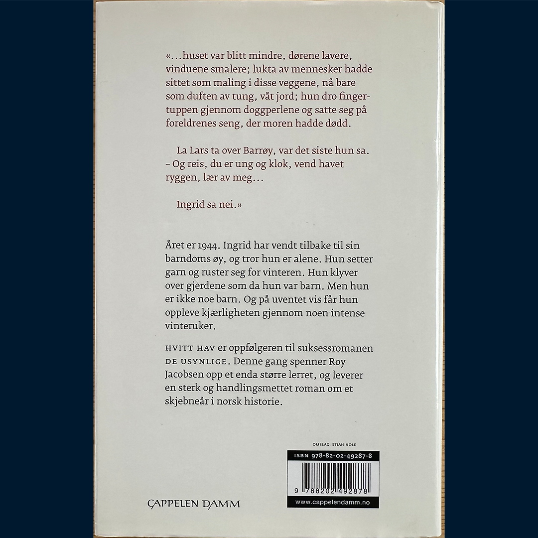 Jacobsen, Roy: Hvitt hav (Bok 2 i serien Barrøy)