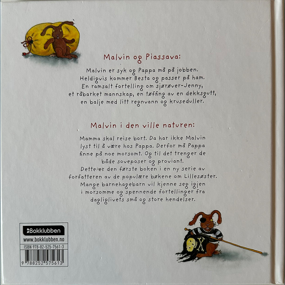Grossmann, Kari: Malvin og Piassava & Malvin i den ville naturen (To bøker i èn)