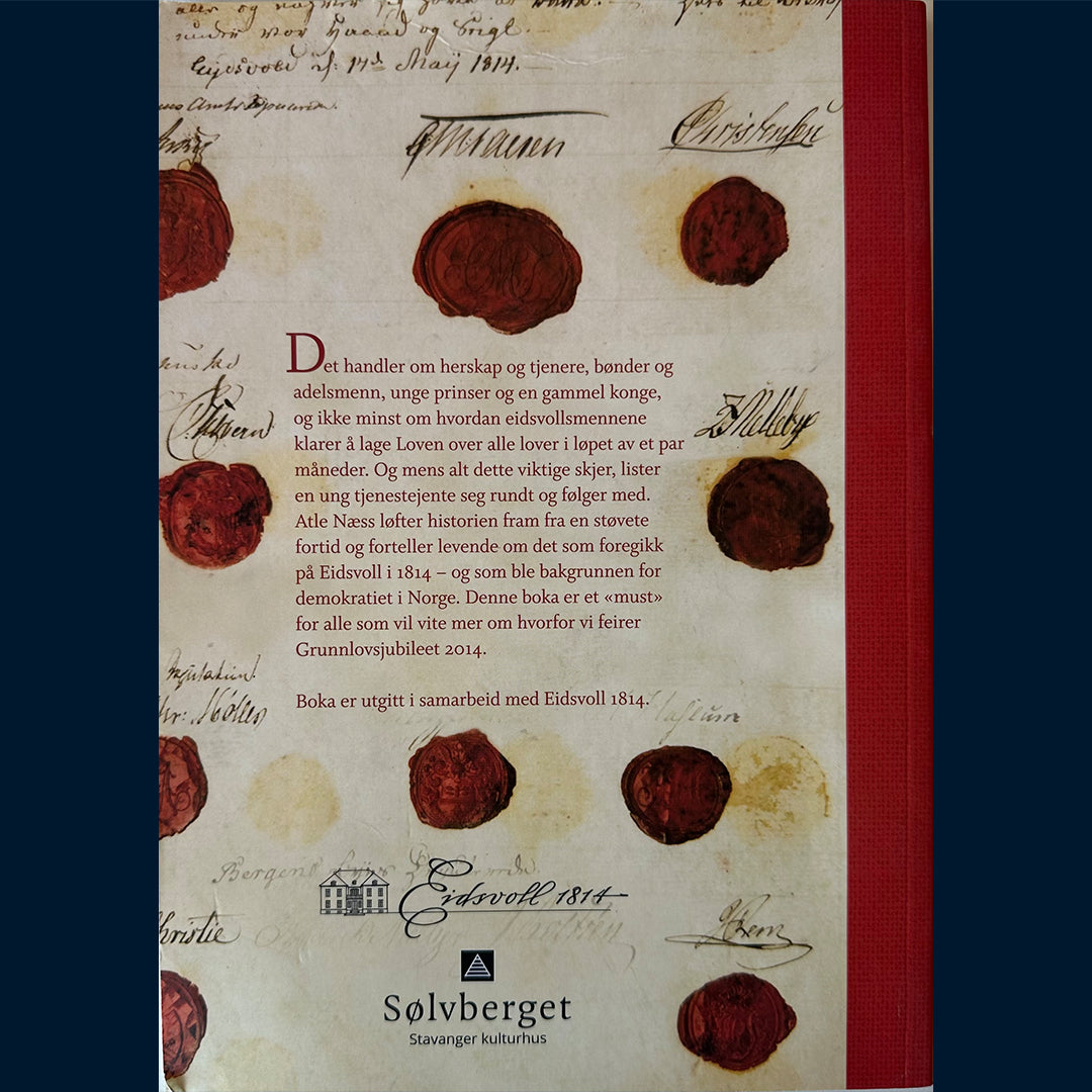 Næss, Atle: I grunnlovens hus - en bok om prinser og tjenestejenter, riksforsamlingen og 17.mai (Heftet - signert)