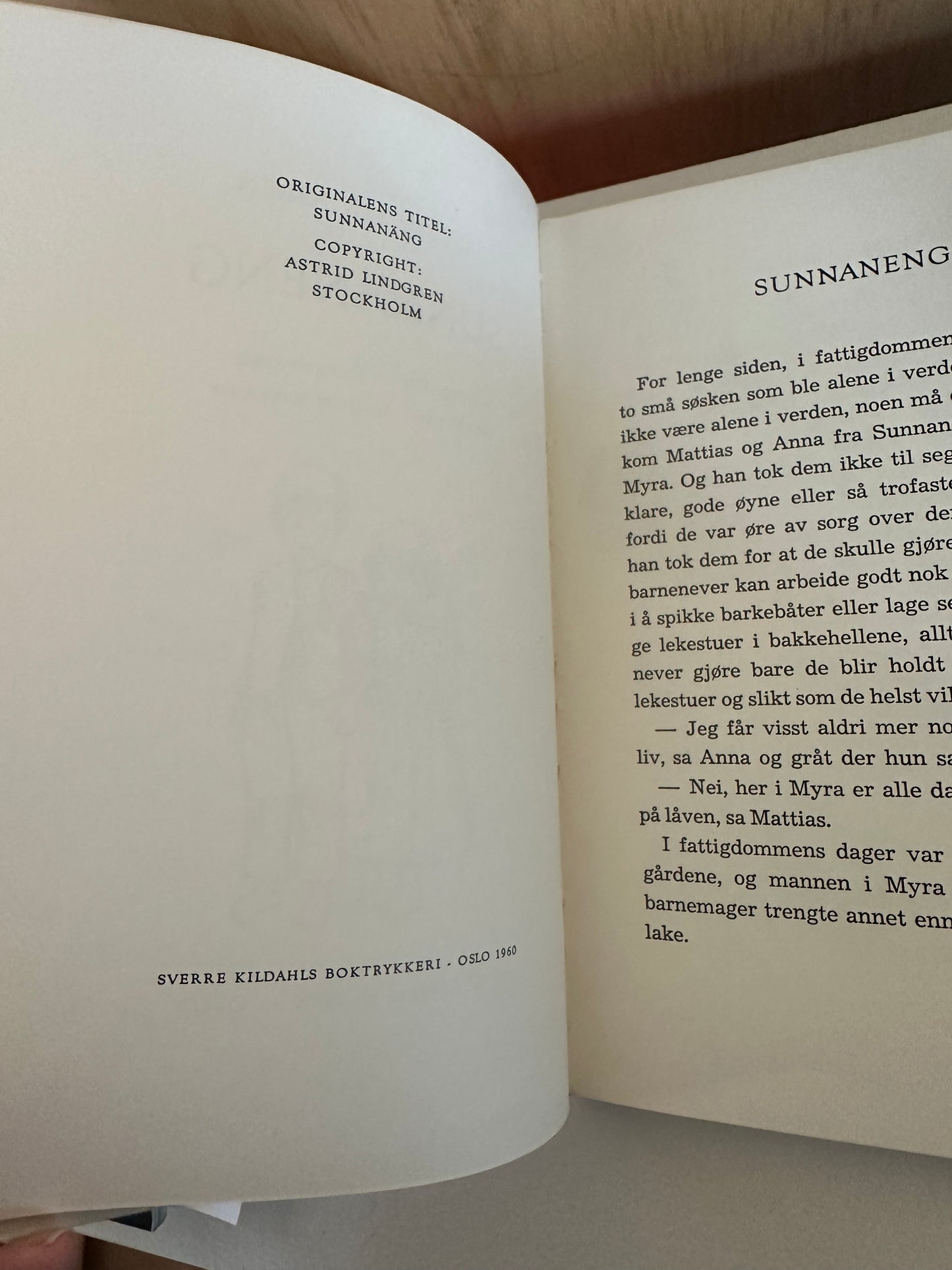 Lindgren, Astrid: Sunnaneng (1960)