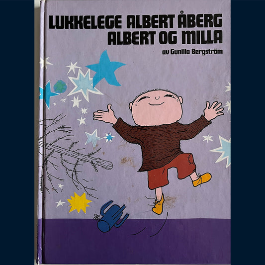Bergström, Gunilla: Lukkelege Albert Åberg/Albert og Milla (Nynorsk utgave)