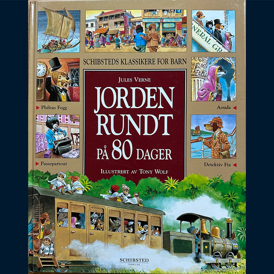 Verne, Jules: Jorden rundt på 80 dager (Schibsteds klassikere for barn)